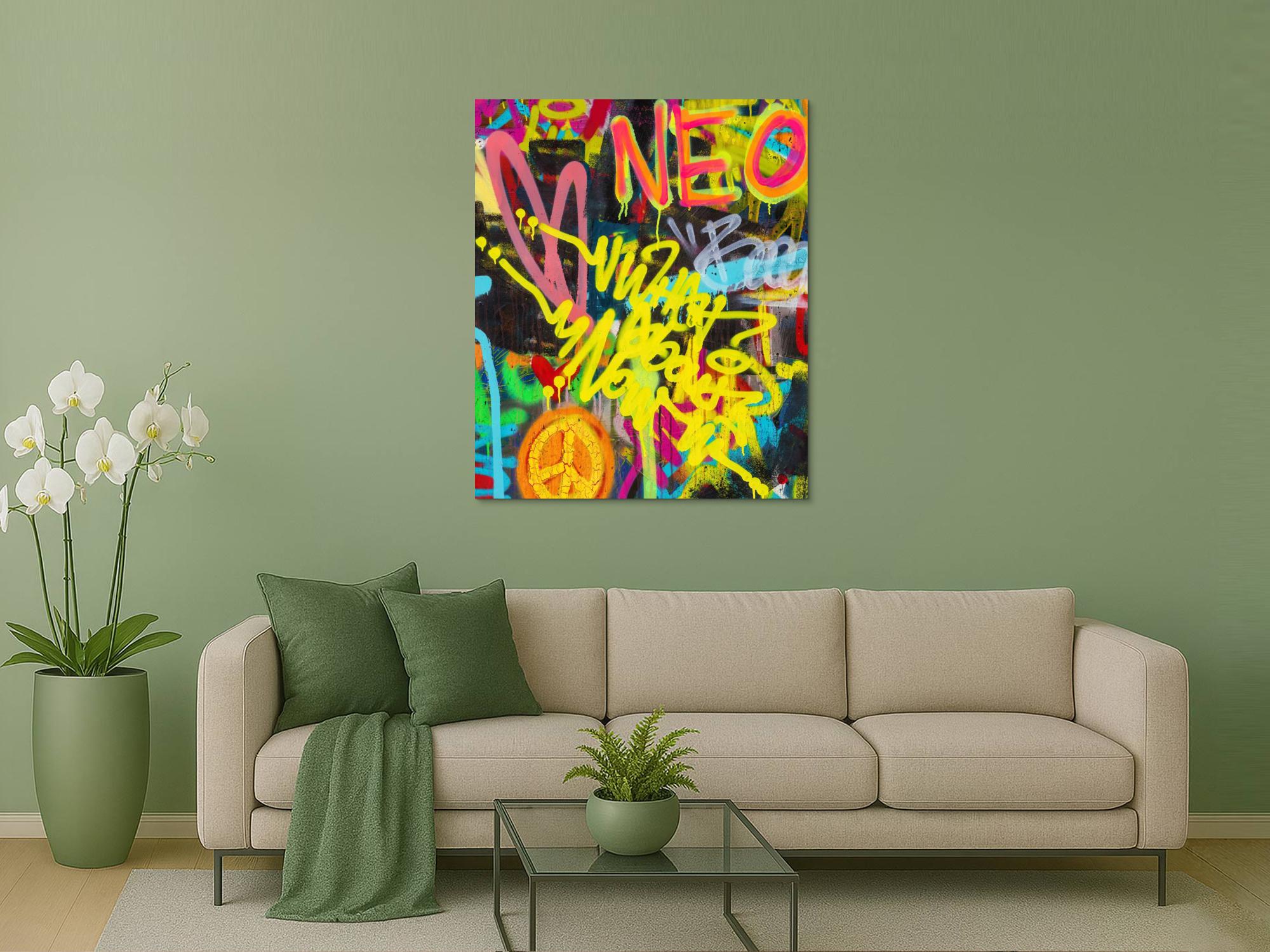 Abstraktes Bild auf Leinwand