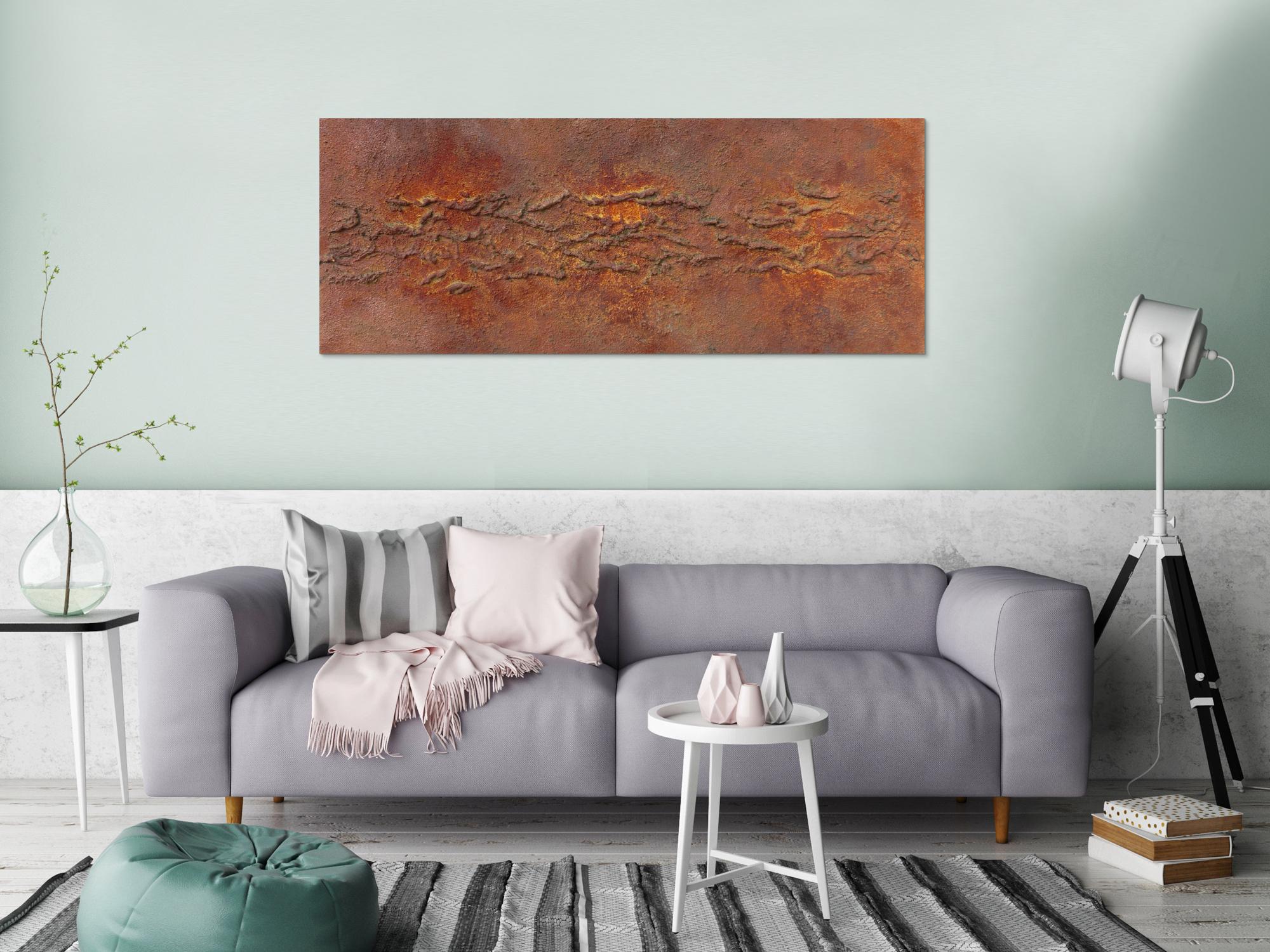 Abstraktes Bild aus echtem Rost und starker Strukur