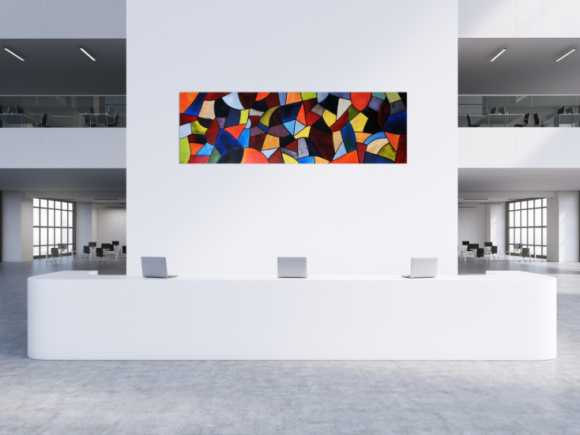 Abstraktes Acrylbild XXL modern und bunt