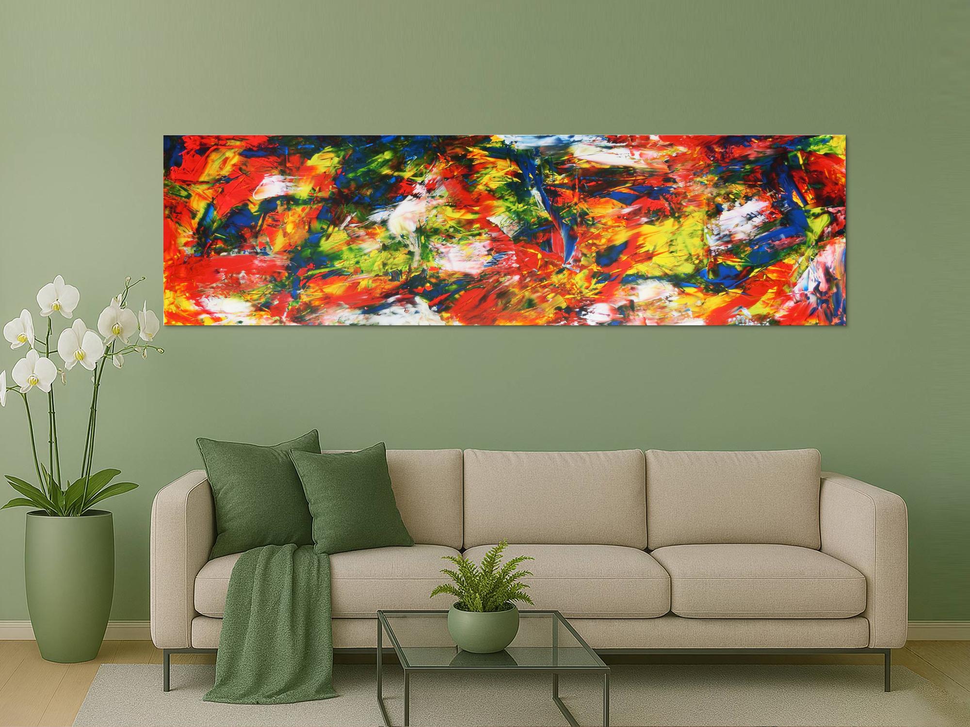 Abstraktes Acrylbild auf Leinwand XXL