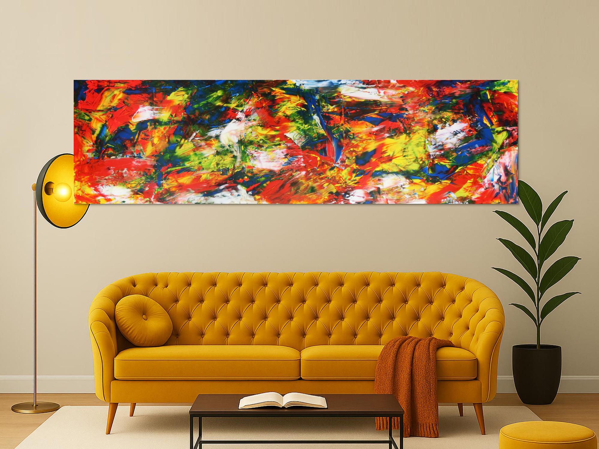 Abstraktes Acrylbild auf Leinwand XXL