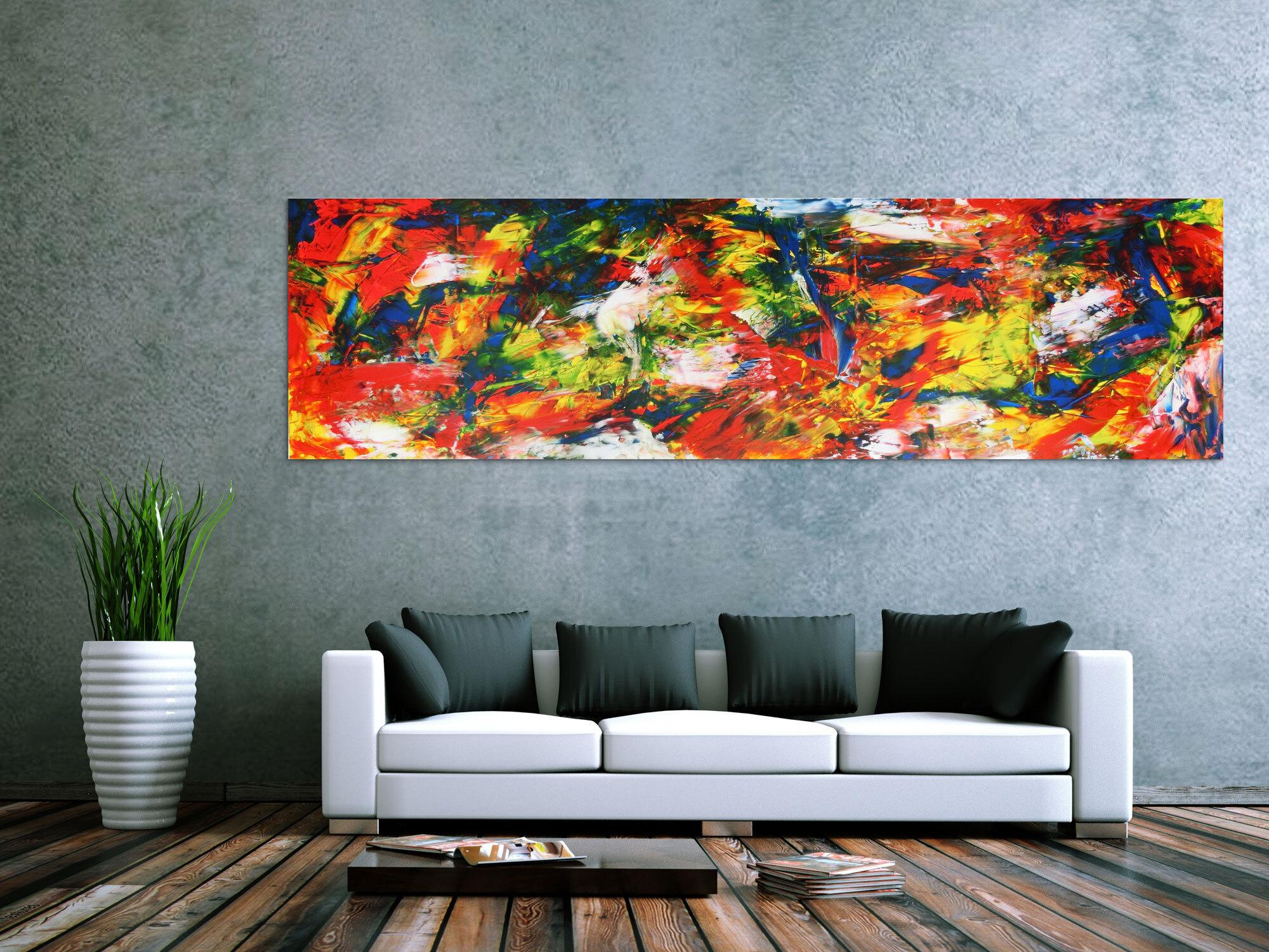 Abstraktes Acrylbild auf Leinwand XXL
