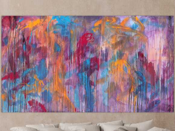 Kunstdruck auf Leinwand abstraktes Gemälde Nr. 1034