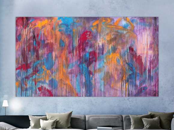Kunstdruck auf Leinwand abstraktes Gemälde Nr. 1034