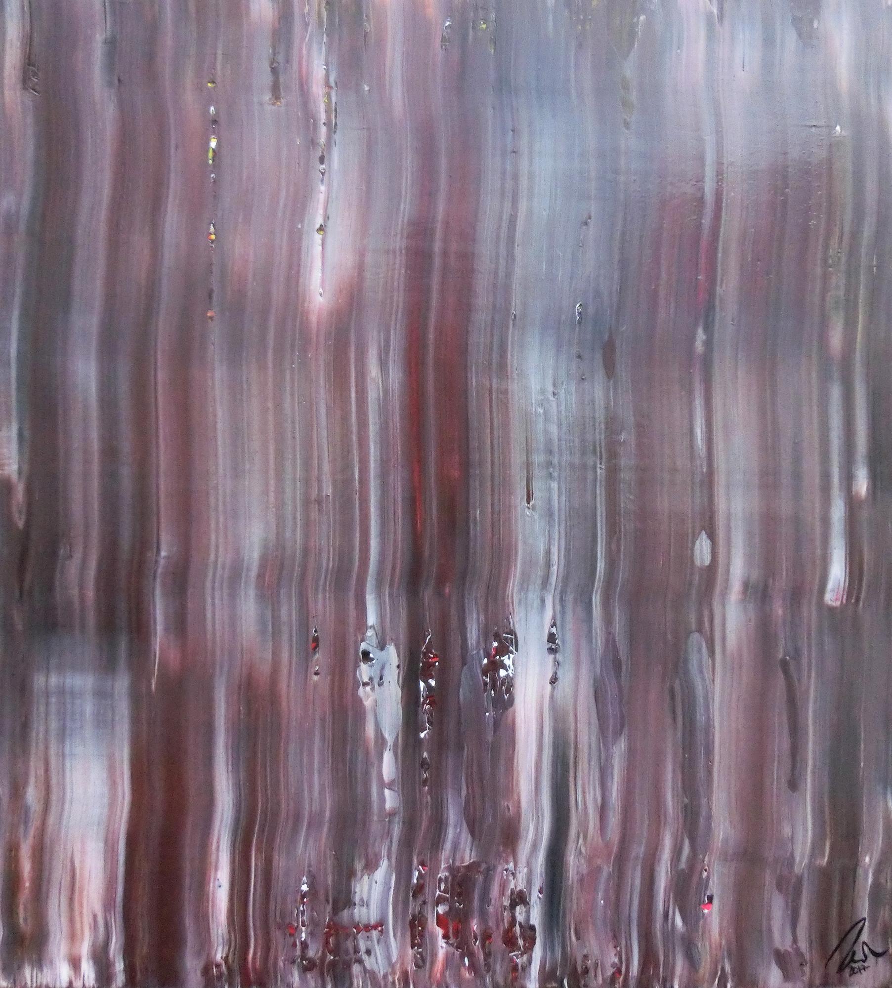 Schlichtes abstraktes Acrylbild Spachteltechnik braune Farben sehr modern