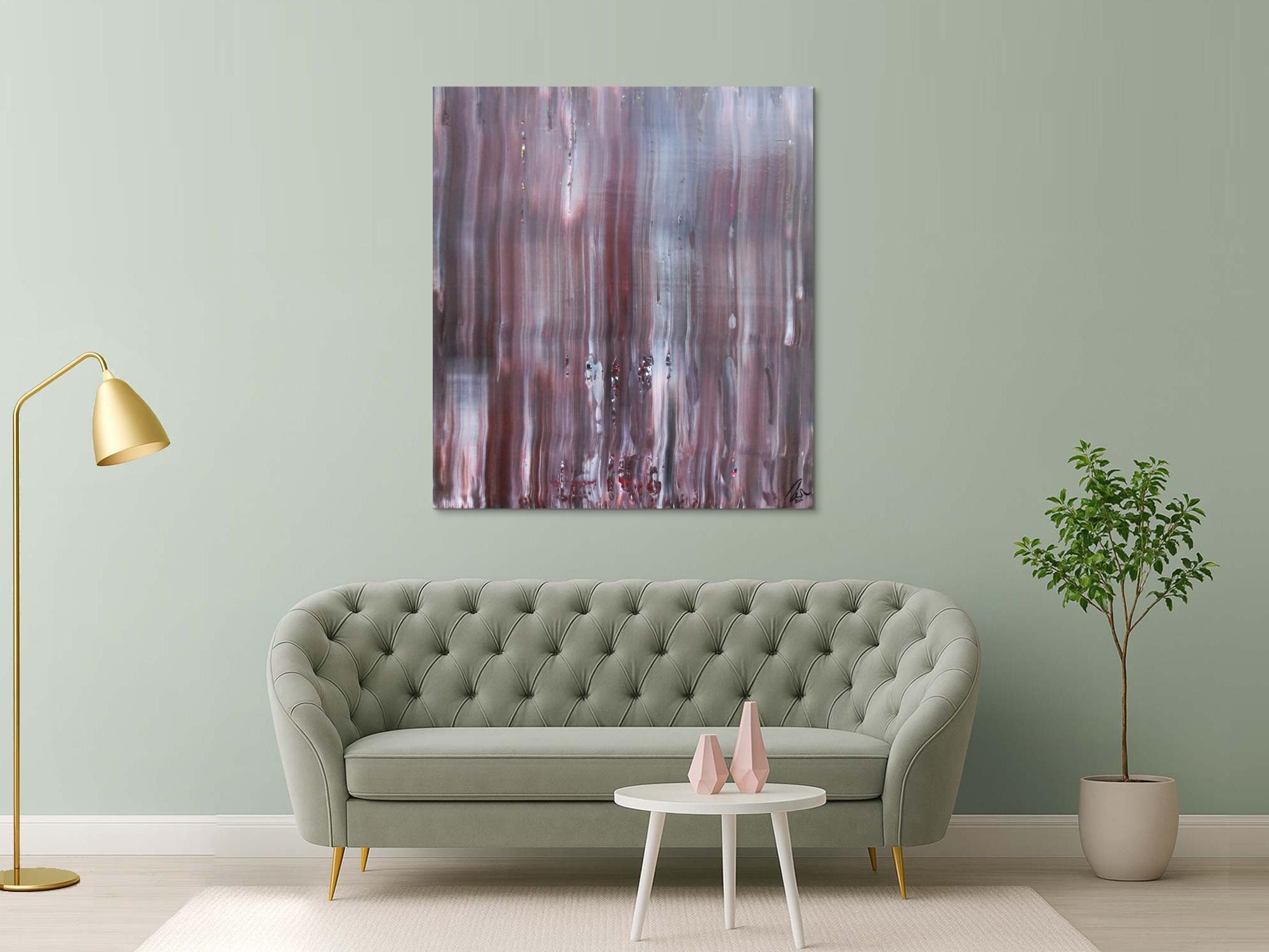 Schlichtes abstraktes Acrylbild Spachteltechnik braune Farben sehr modern