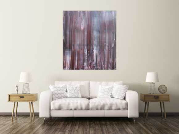 Schlichtes abstraktes Acrylbild Spachteltechnik braune Farben sehr modern