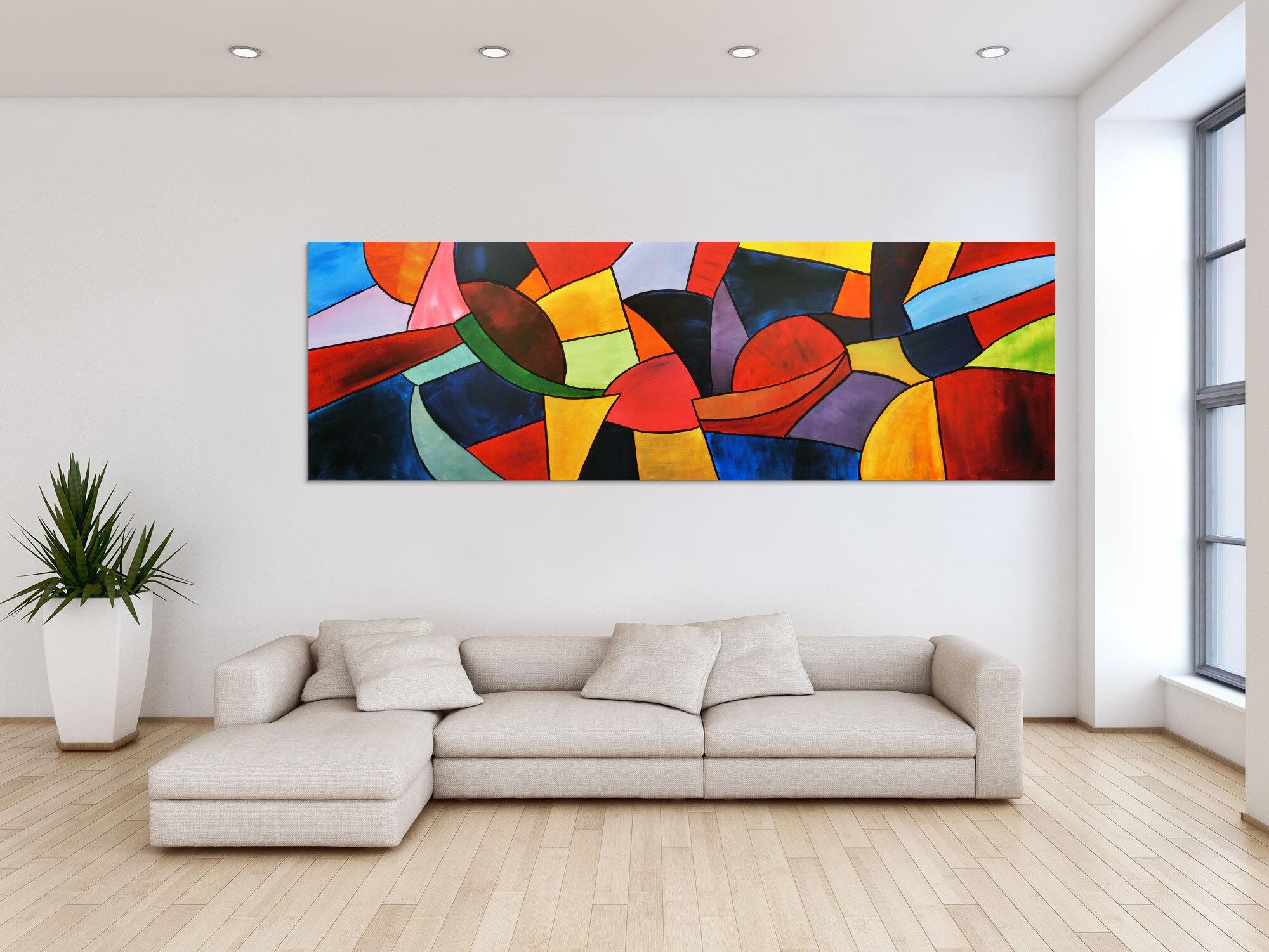 Abstraktes Acrylbild bunt modern