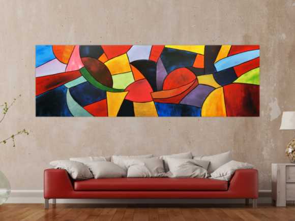 Abstraktes Acrylbild bunt modern