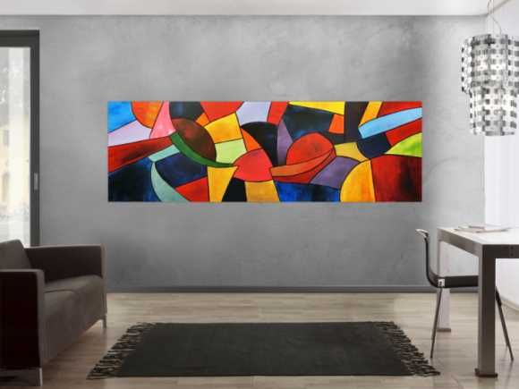 Abstraktes Acrylbild bunt modern