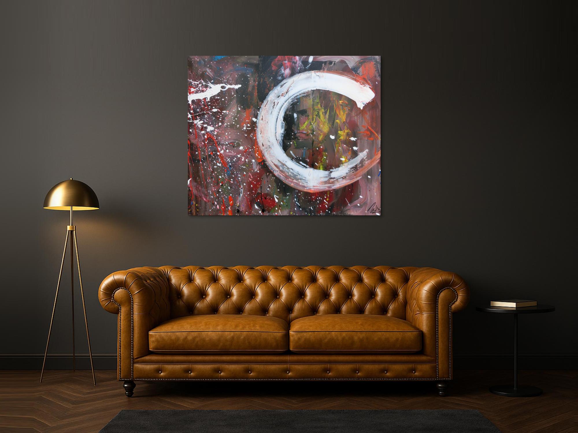 Abstraktes Acrylbild Mischtechnik sehr modern zeitgenössisches Wandbild handgemalt