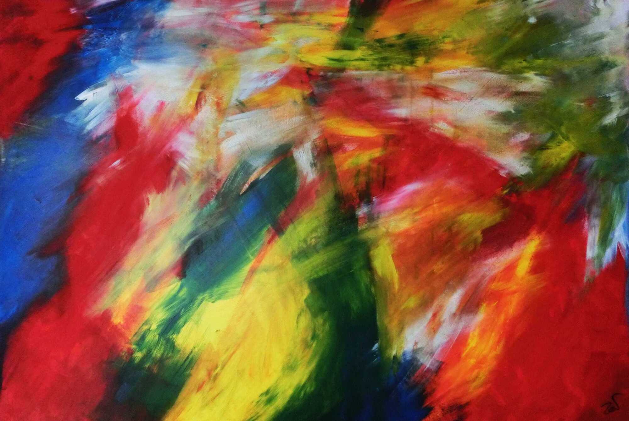 Abstraktes Acrylbild mit abstraktem Motiv