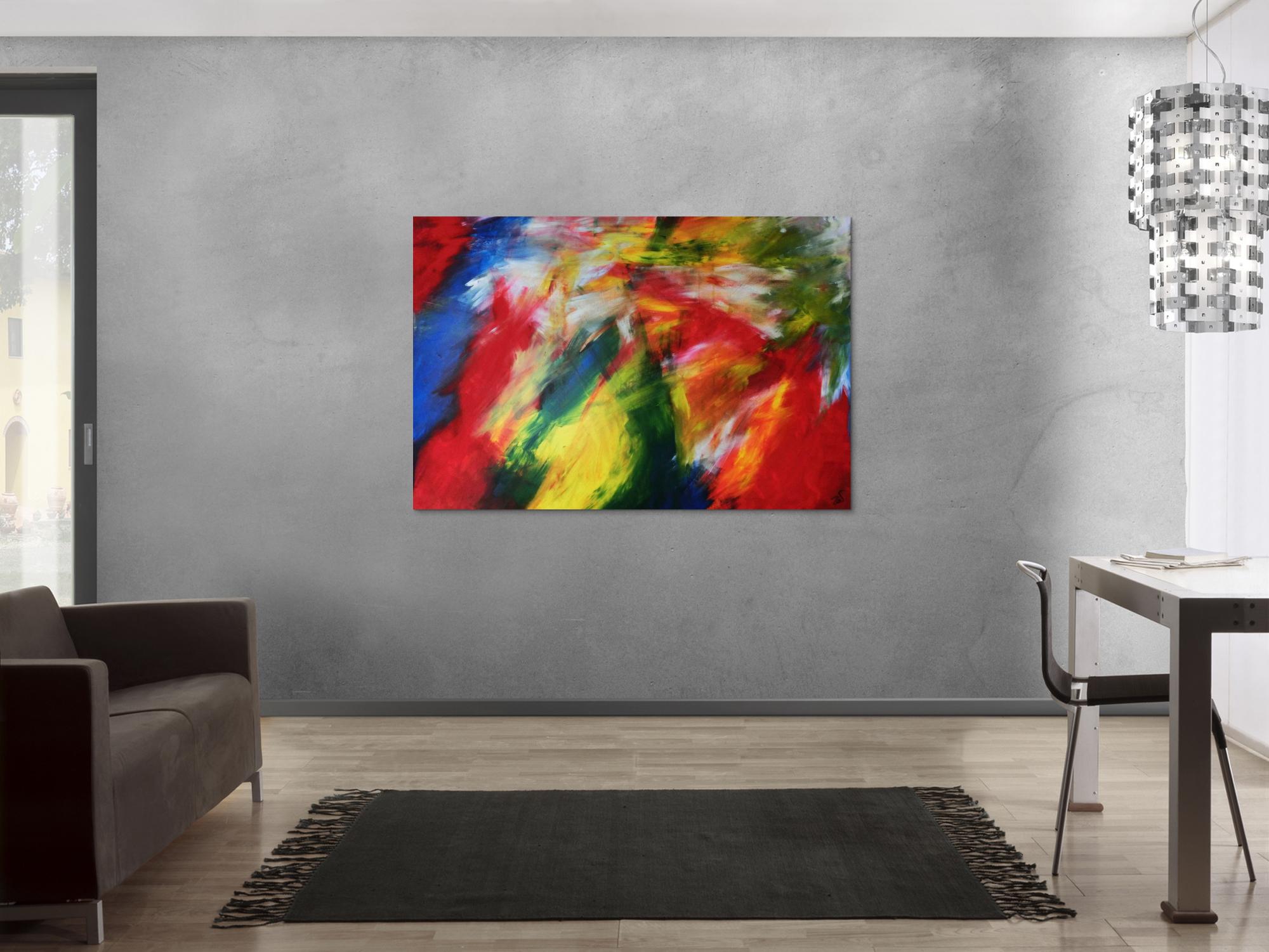 Abstraktes Acrylbild mit abstraktem Motiv