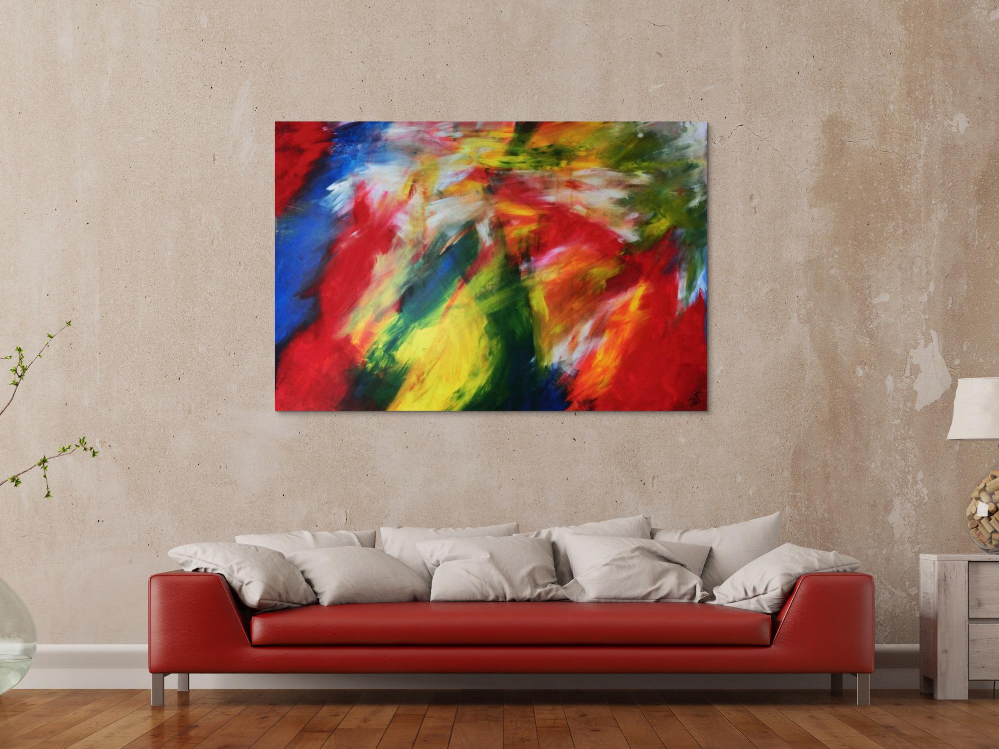 Abstraktes Acrylbild mit abstraktem Motiv