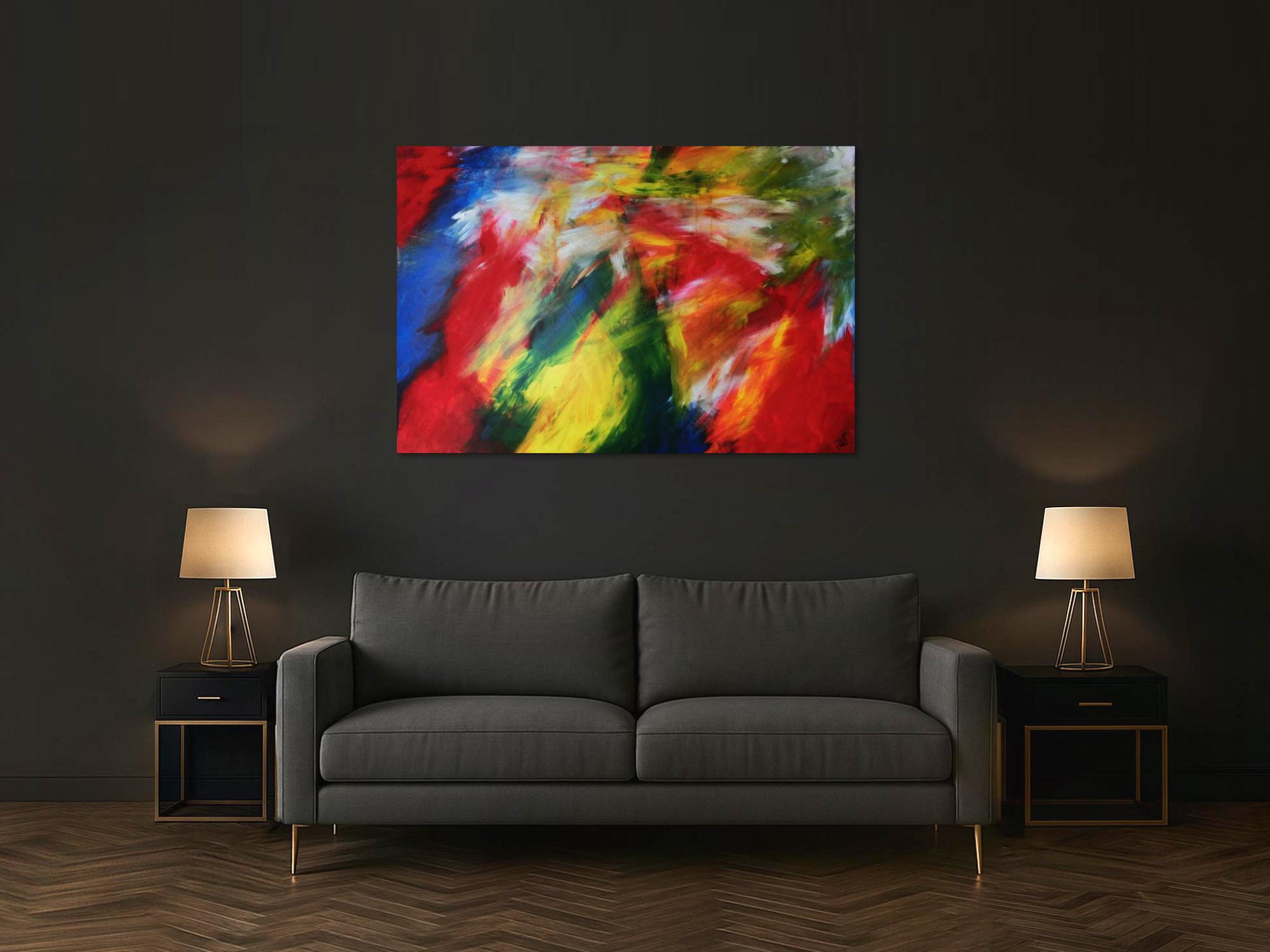 Abstraktes Acrylbild mit abstraktem Motiv