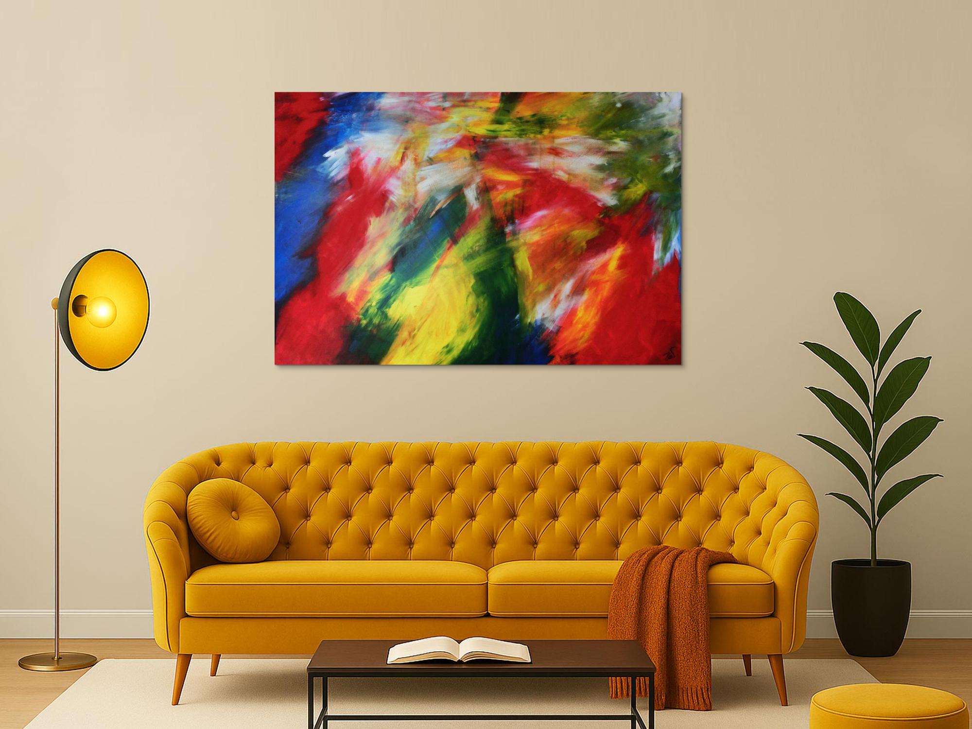 Abstraktes Acrylbild mit abstraktem Motiv