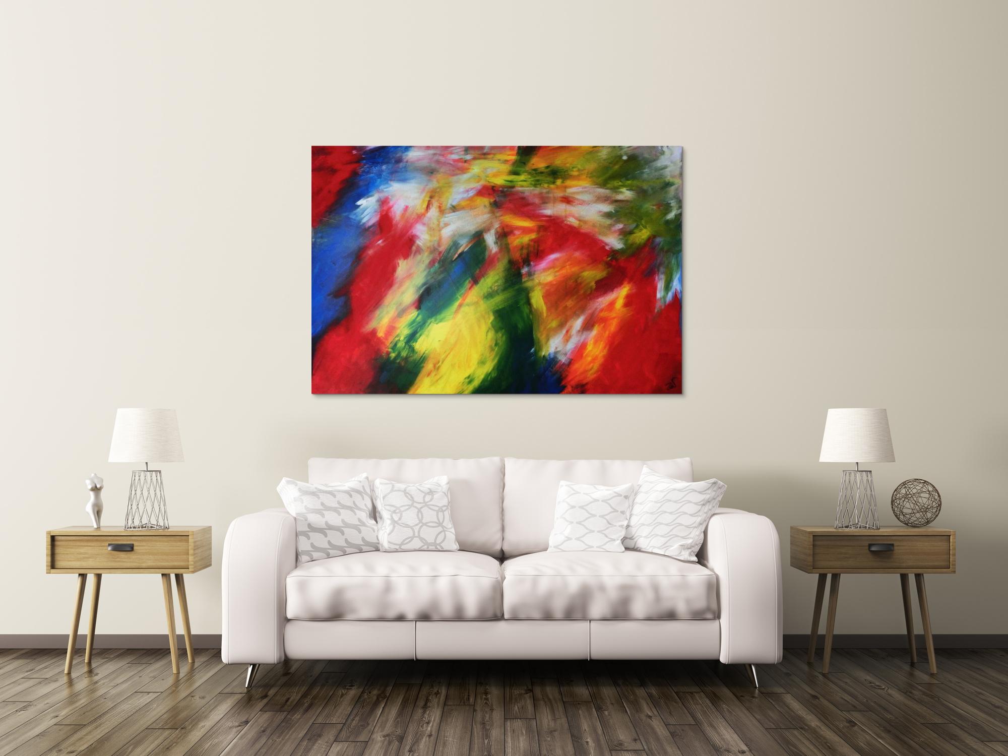 Abstraktes Acrylbild mit abstraktem Motiv