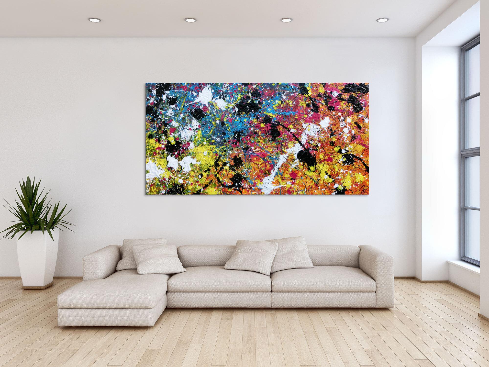 Abstraktes Bild Action Painting Expressionistisch moderne malerei zeitgenössisch bunt Splash Art