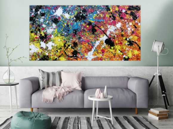 Abstraktes Bild Action Painting Expressionistisch moderne malerei zeitgenössisch bunt Splash Art