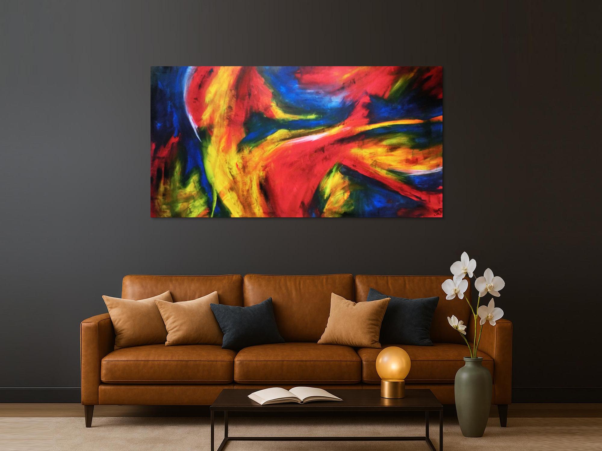 Abstraktes Acrylbild XXL und bunt