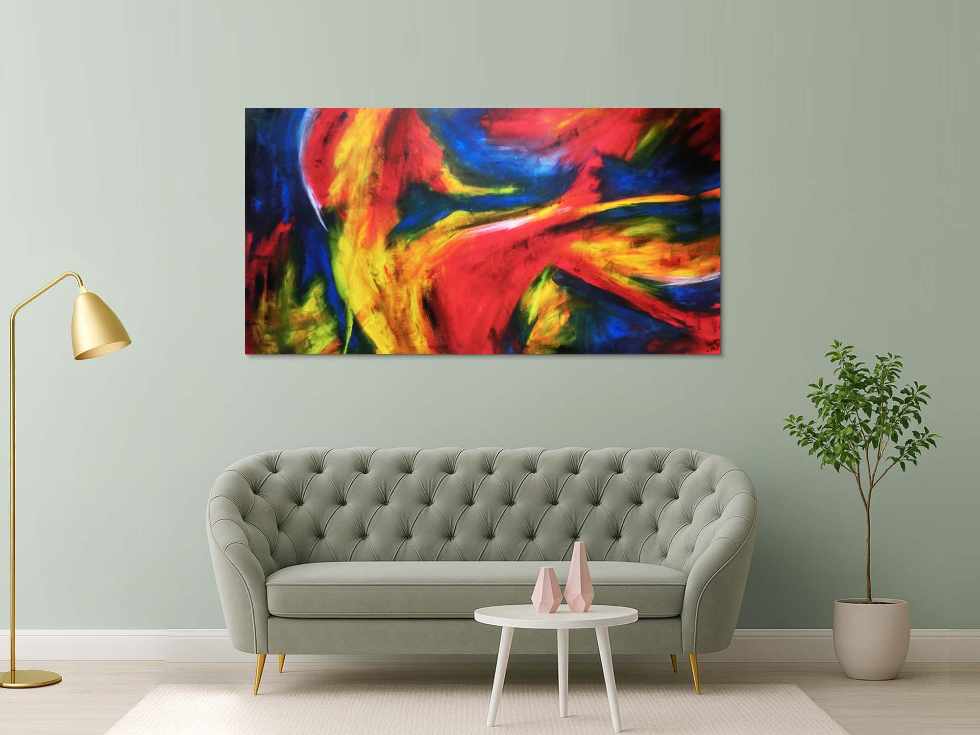 Abstraktes Acrylbild XXL und bunt