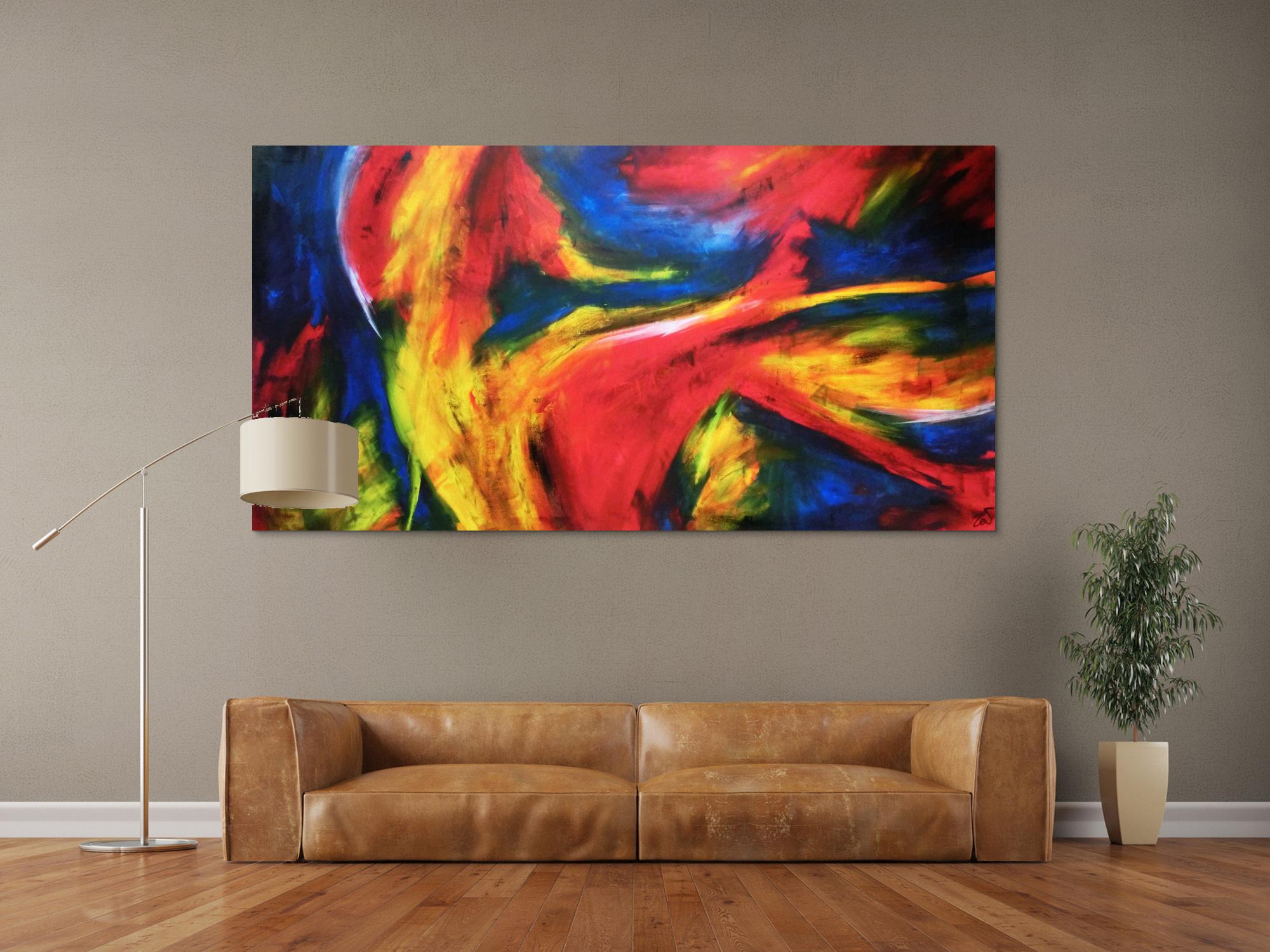 Abstraktes Acrylbild XXL und bunt