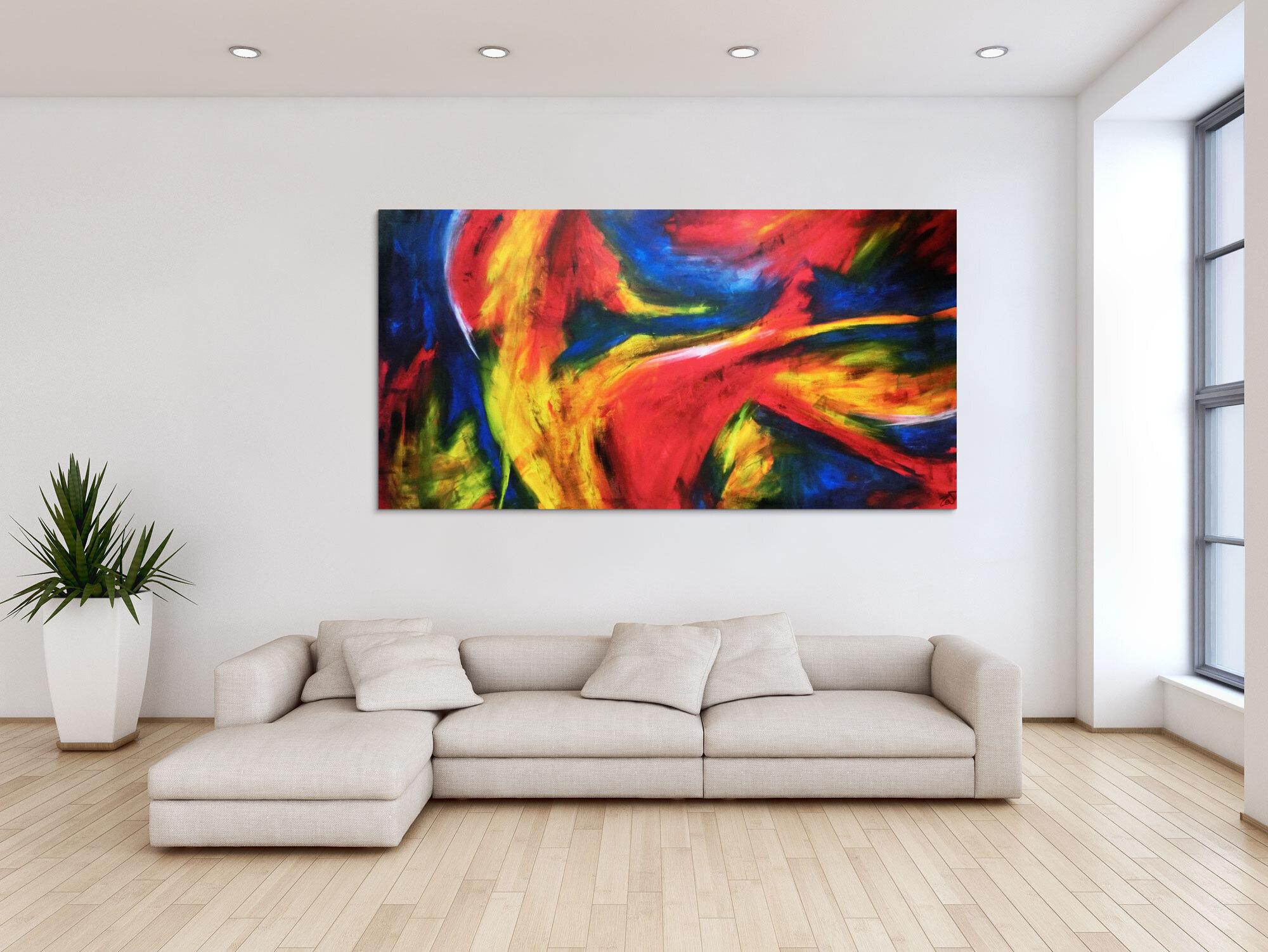 Abstraktes Acrylbild XXL und bunt