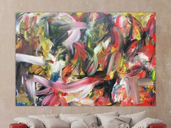 Kunstdruck Ausschnitt erstellen abstraktes Gemälde Nr. 1081