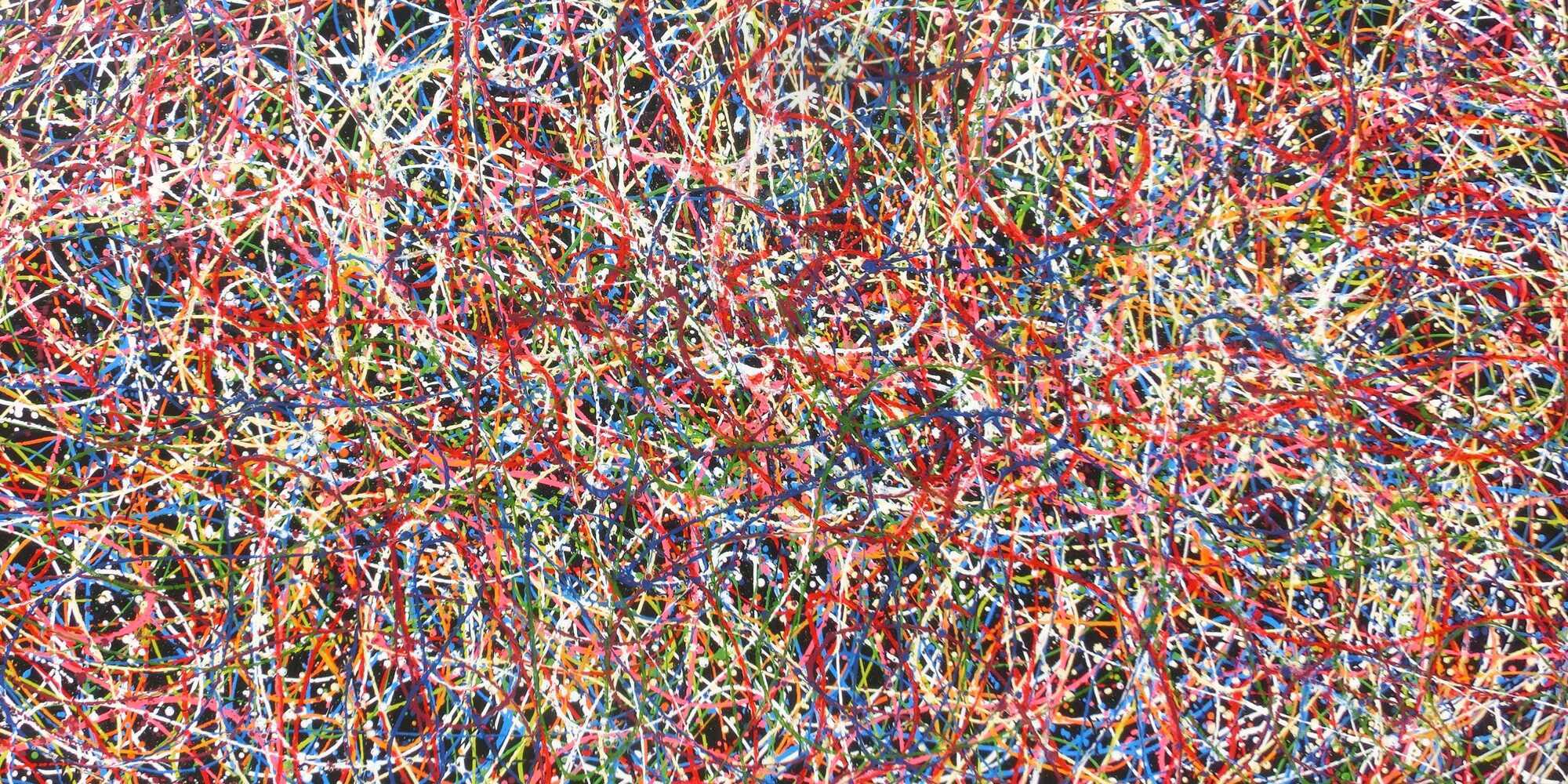 Abstraktes Acrylbild Gemälde bunt