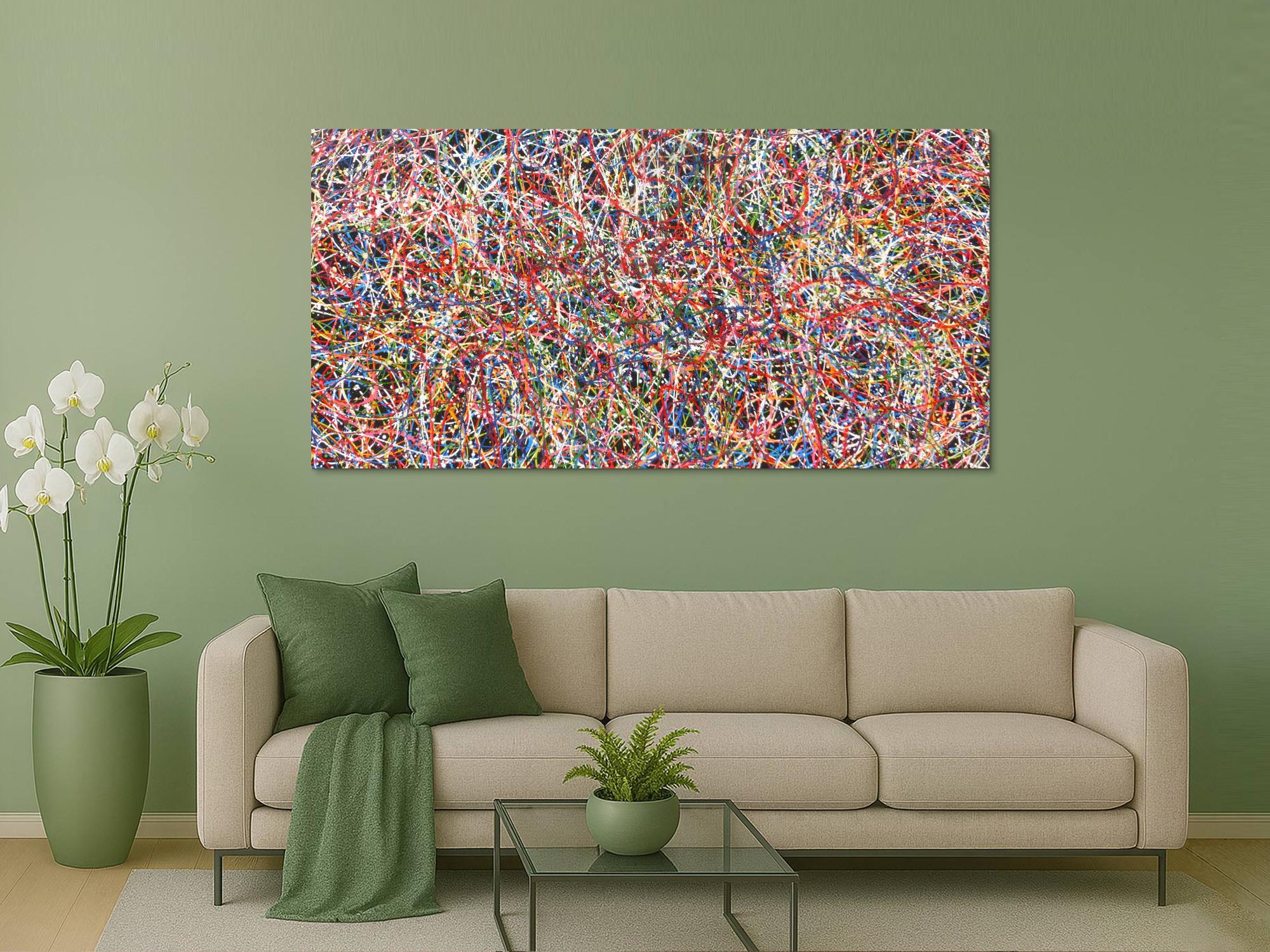 Abstraktes Acrylbild Gemälde bunt