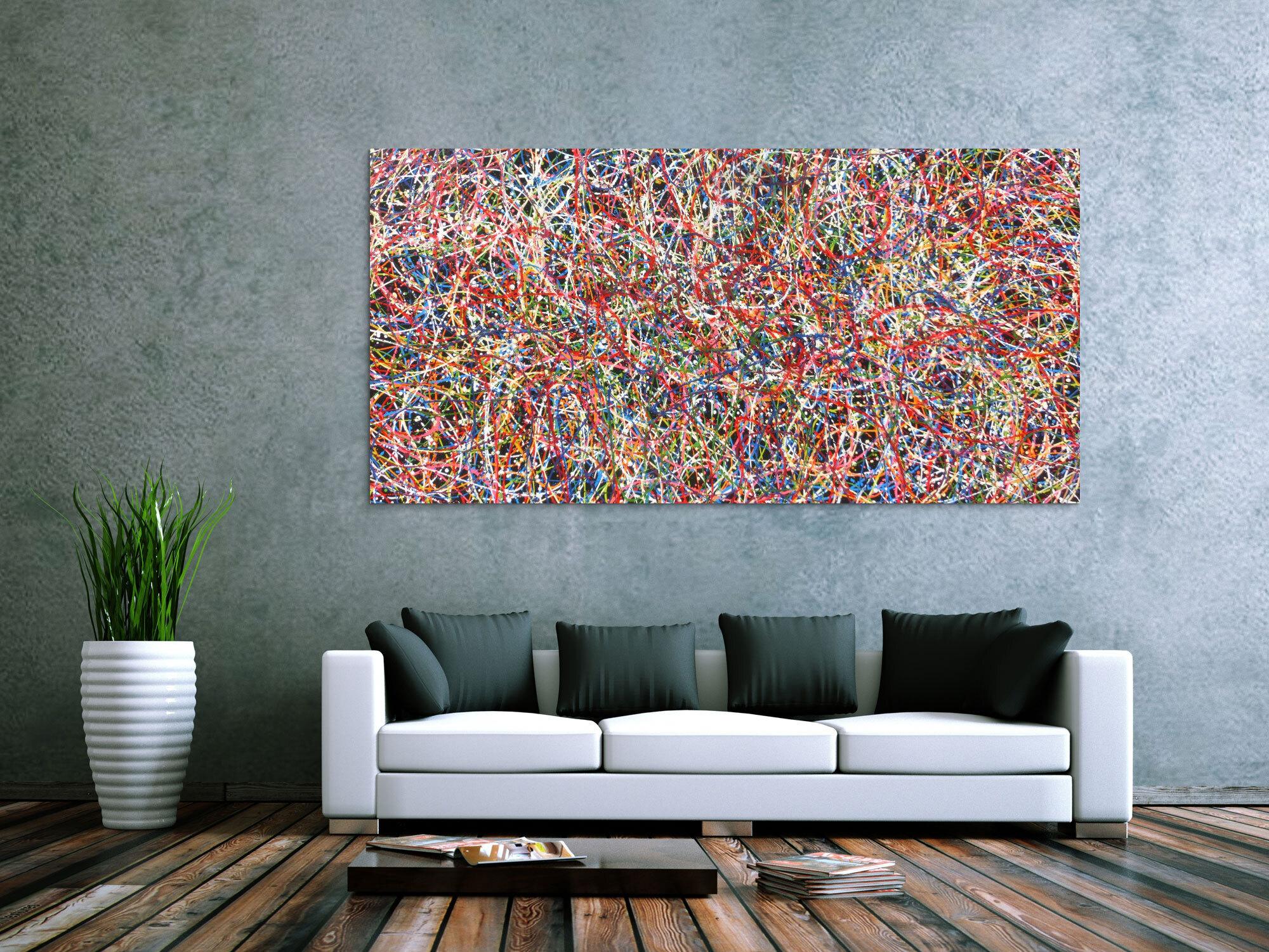 Abstraktes Acrylbild Gemälde bunt