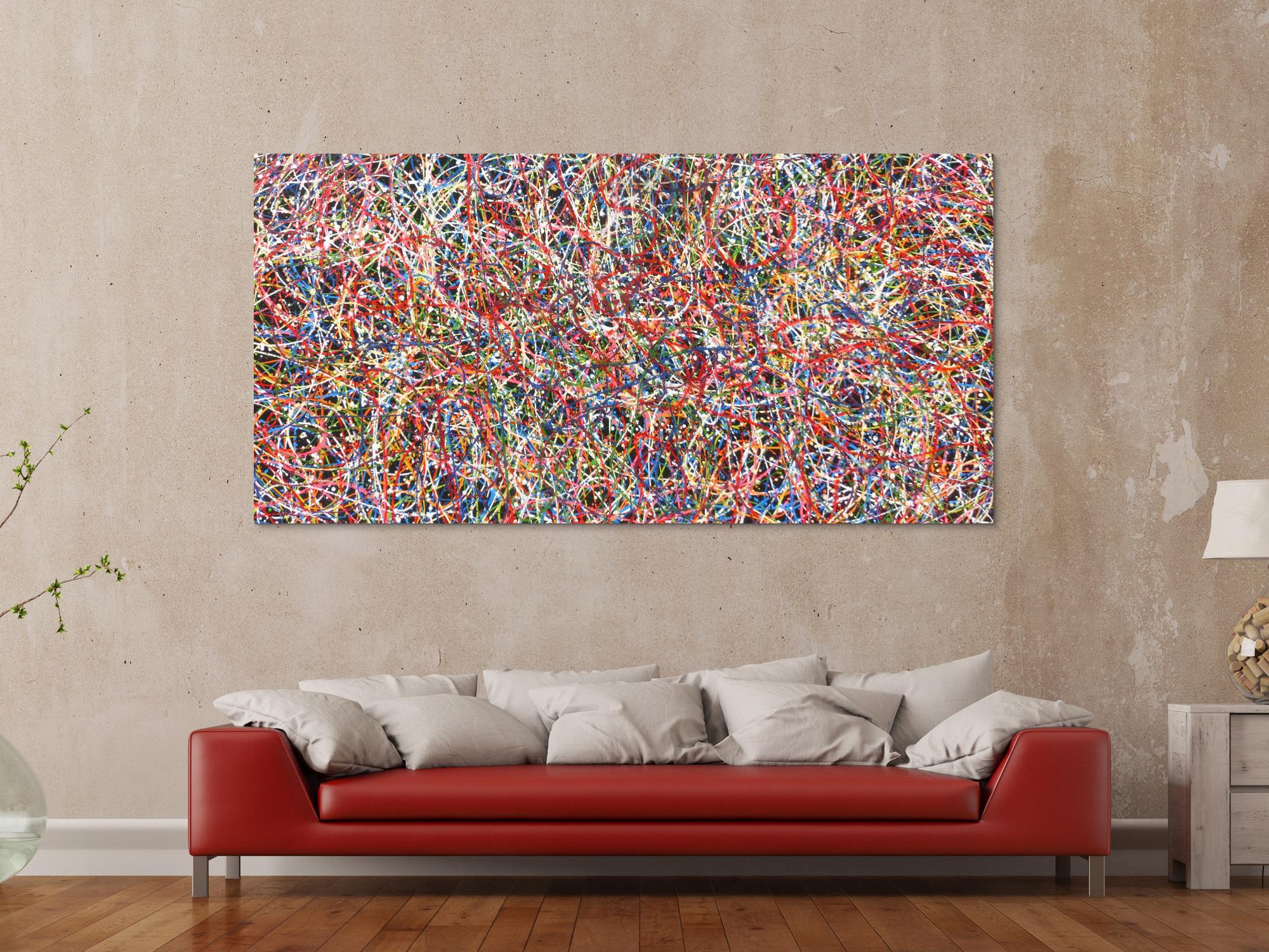 Abstraktes Acrylbild Gemälde bunt