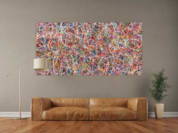Abstraktes Acrylbild Gemälde bunt