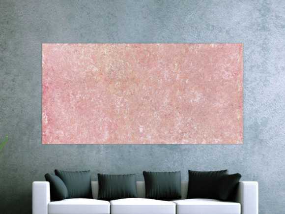 Abstrakes Bild Rosa Acryl