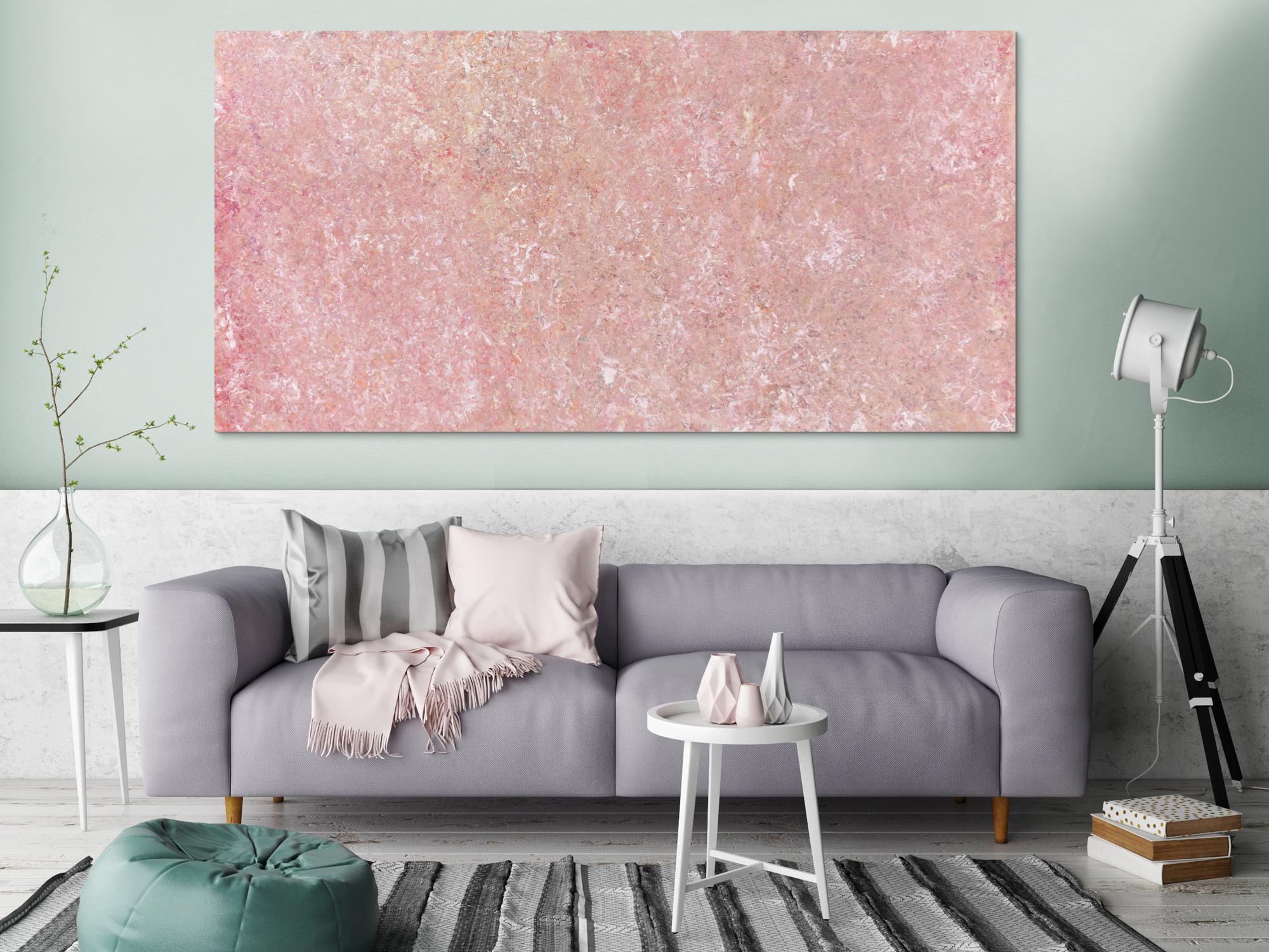 Abstrakes Bild Rosa Acryl