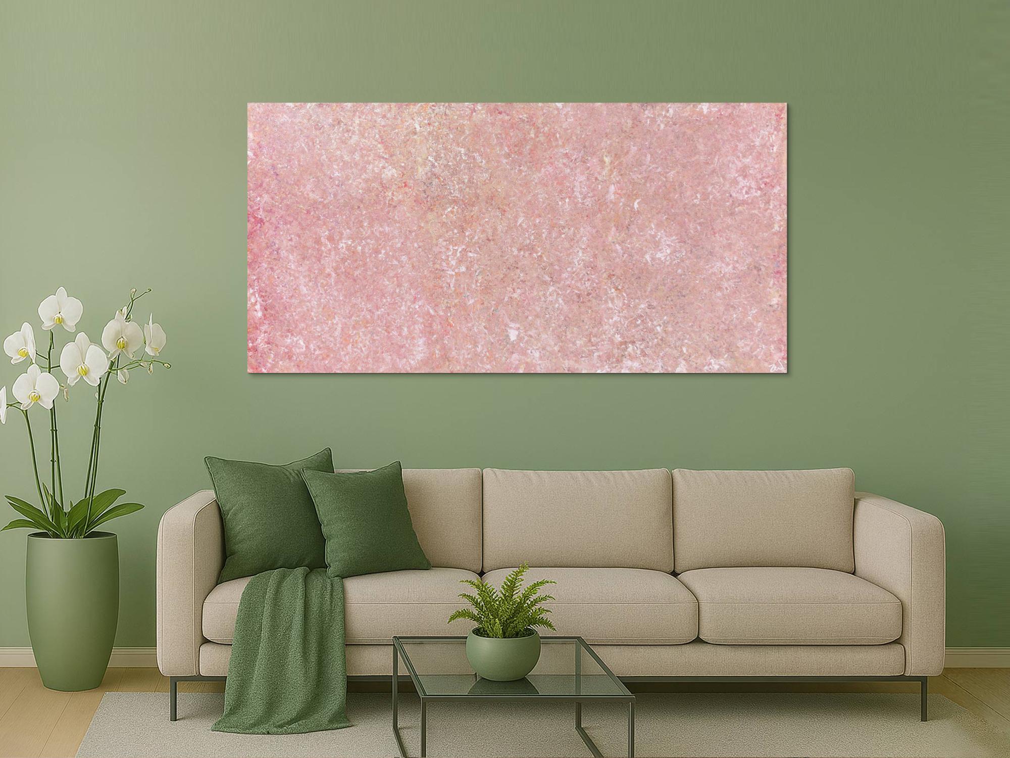 Abstrakes Bild Rosa Acryl