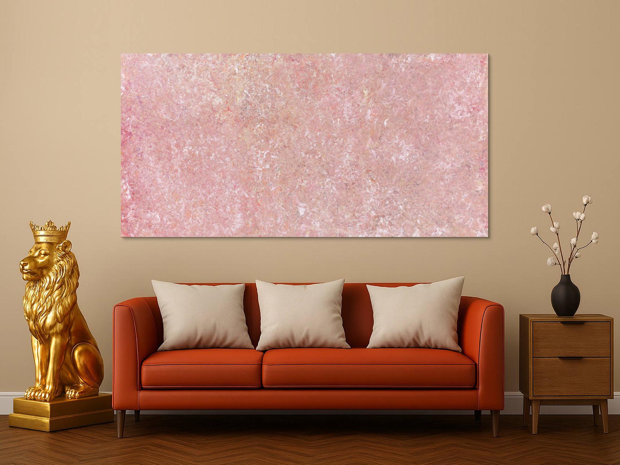 Abstrakes Bild Rosa Acryl