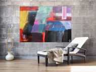 Abstraktes Gemälde modernes Acrylbild sehr bunt modern Mischtechnik
