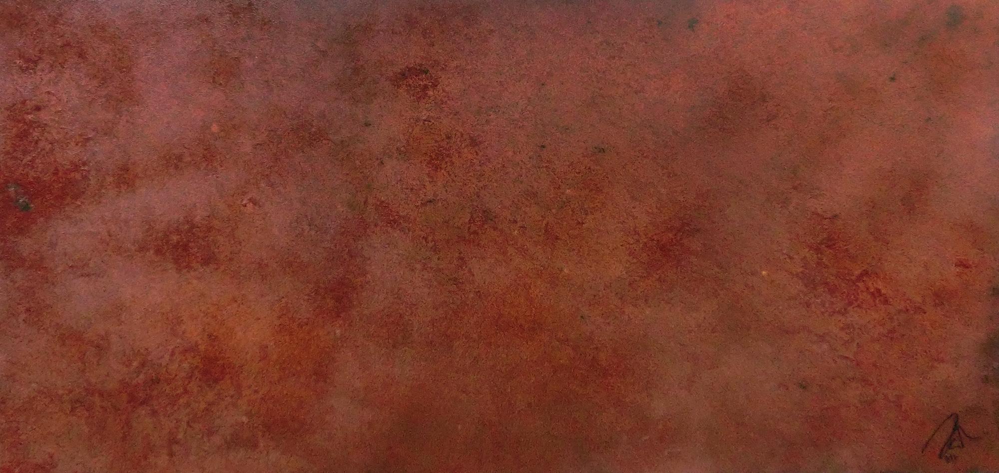 Abstraktes Bild aus echtem Rost sehr modern dunkle Farbe Rust Art - Kust aus Rost