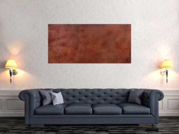 Abstraktes Bild aus echtem Rost sehr modern dunkle Farbe Rust Art - Kust aus Rost