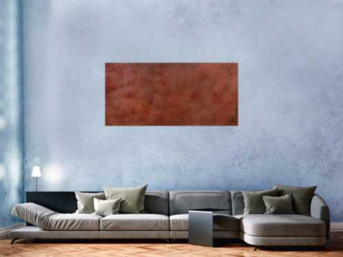 Abstraktes Bild aus echtem Rost sehr modern dunkle Farbe Rust Art - Kust aus Rost