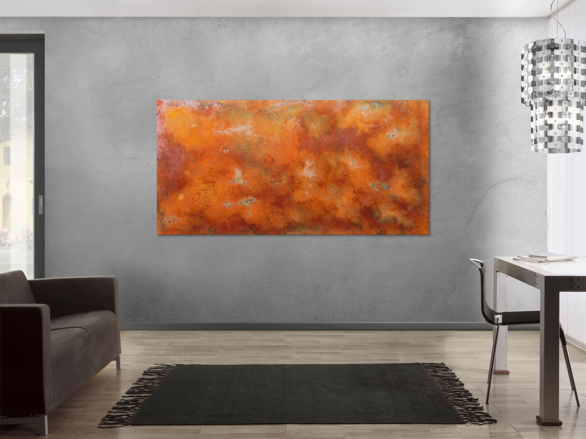 Abstrakes Bild aus echtem Rost