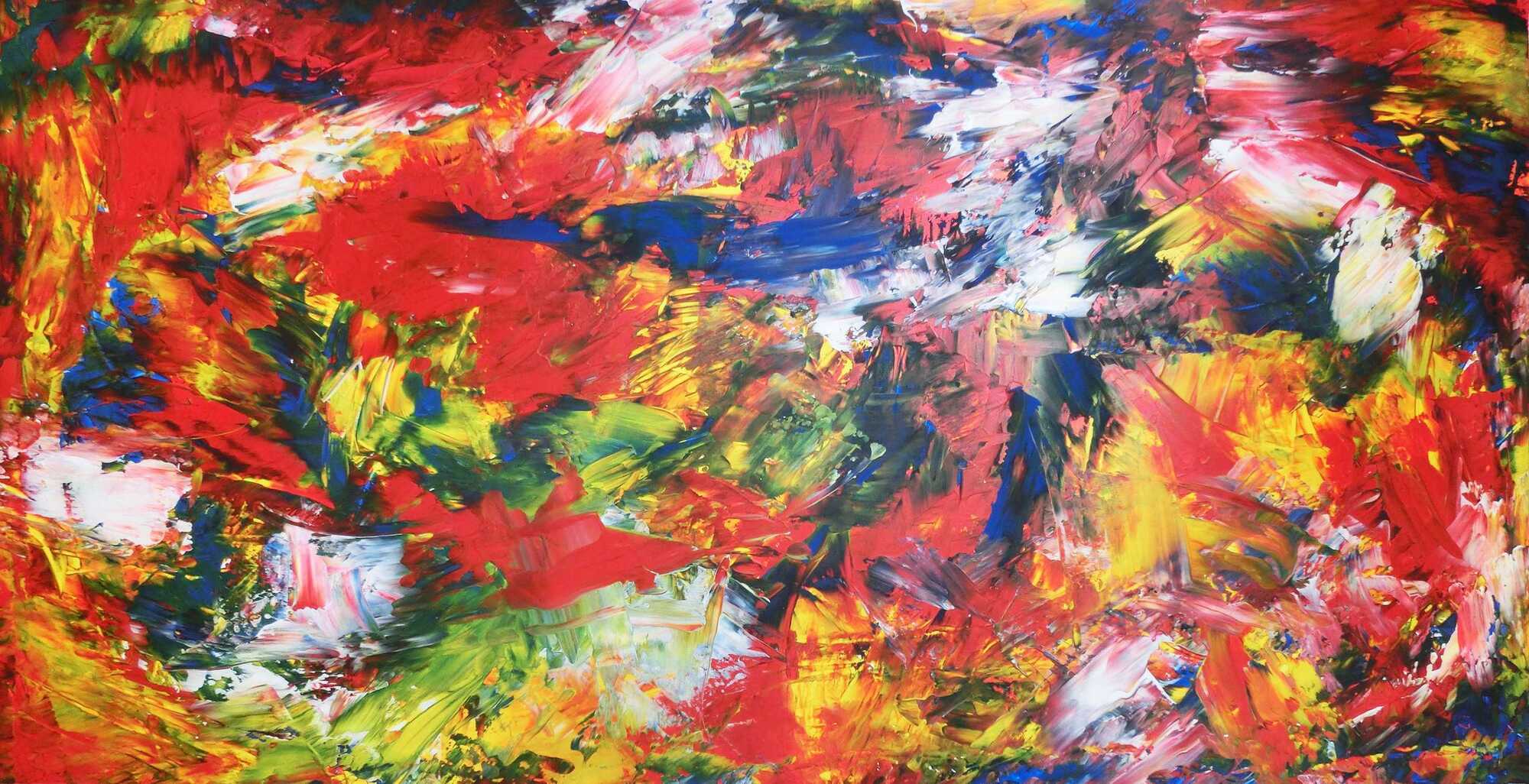 Modernes Acrylbild abstrakt bunt