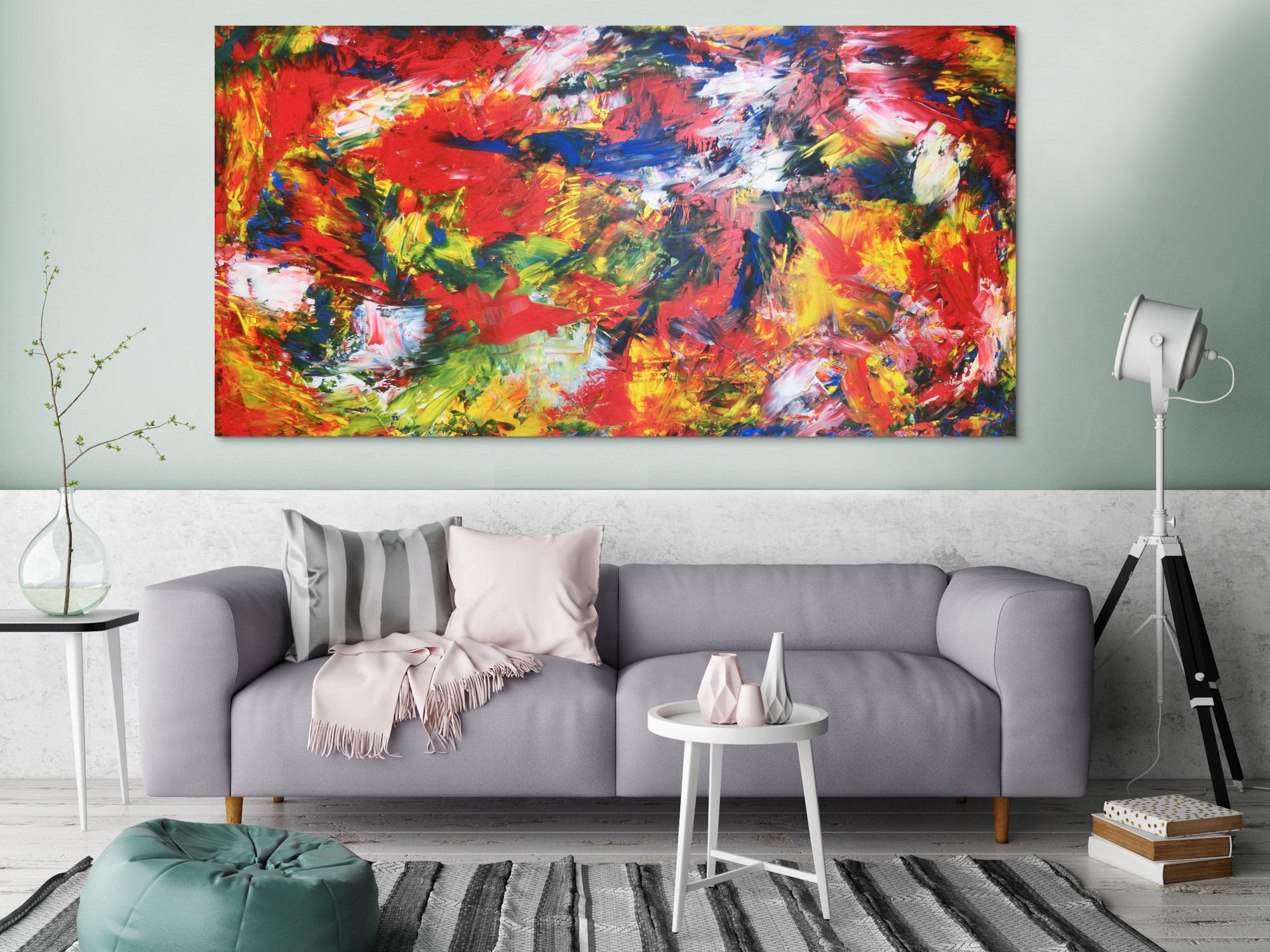 Modernes Acrylbild abstrakt bunt