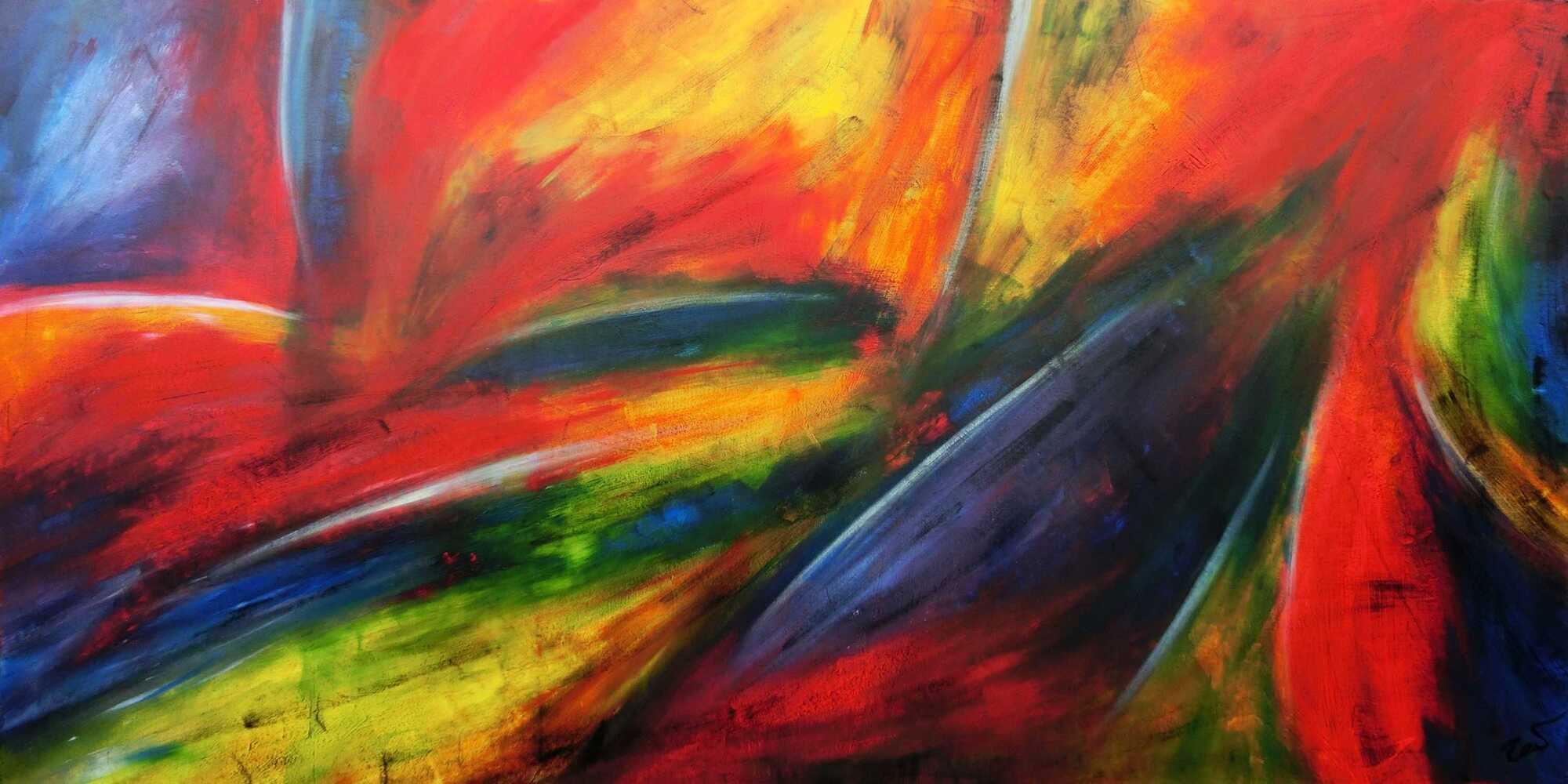 Modernes Acrylbild abstrakt