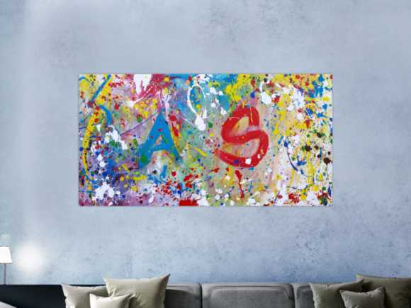 Kunstdruck Ausschnitt erstellen abstraktes Gemälde Nr. 1163