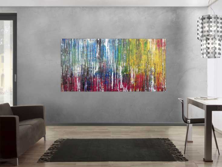 Finedecoart Kollektion Dahlien Gemalde Leinwand Acryl Bild