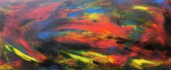 Abstraktes Acrybild bunt modern