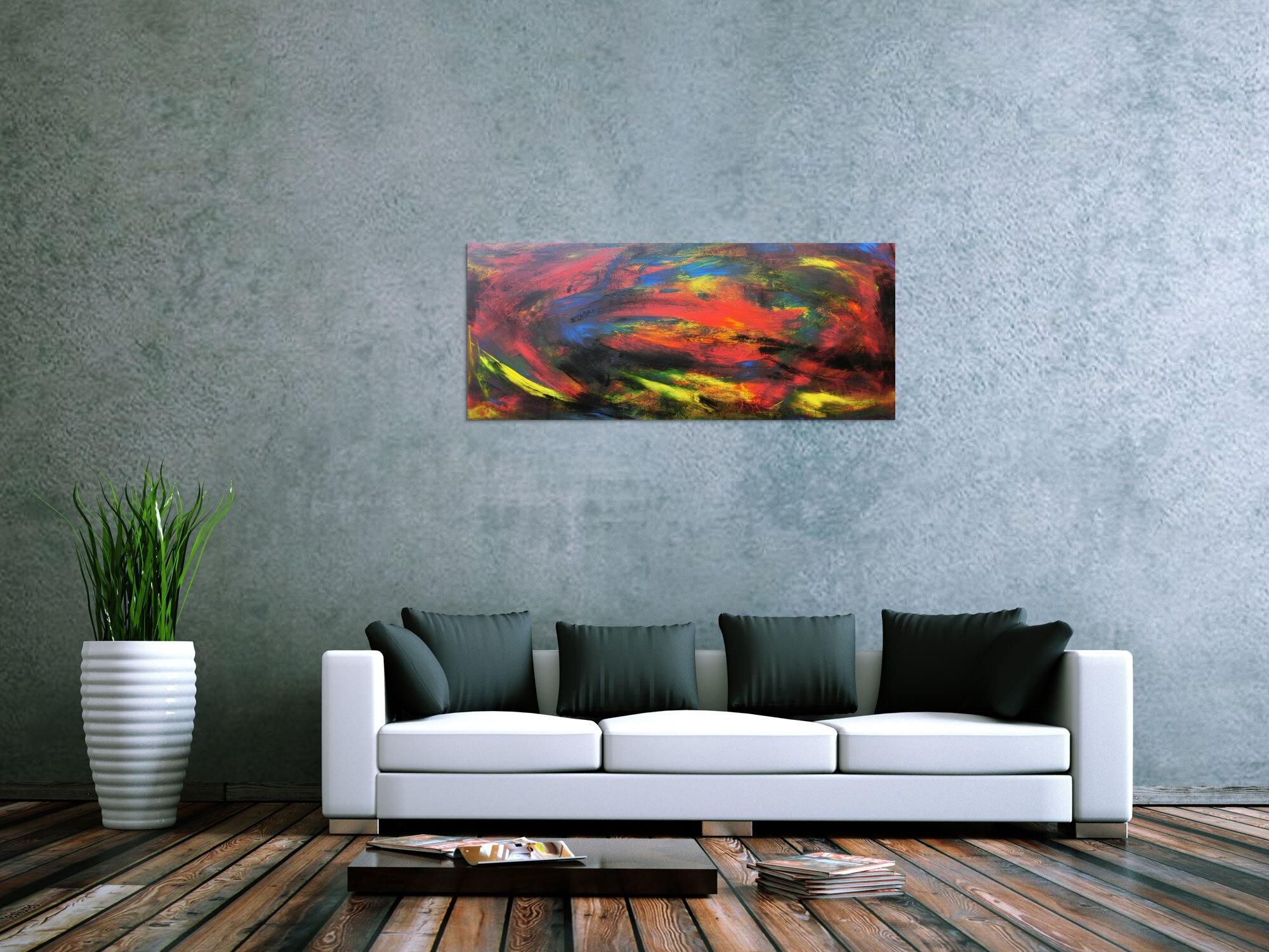 Abstraktes Acrybild bunt modern