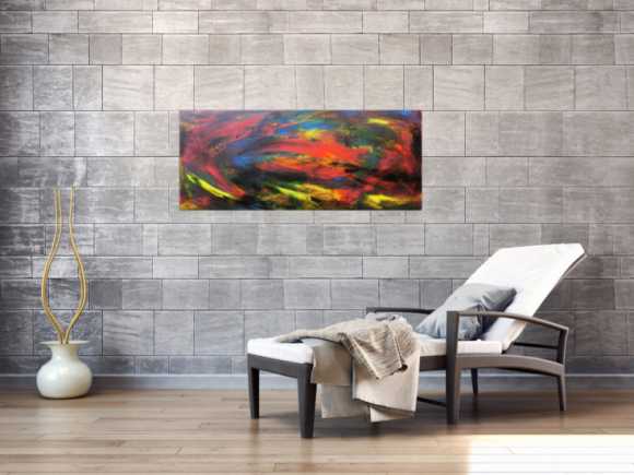 Abstraktes Acrybild bunt modern